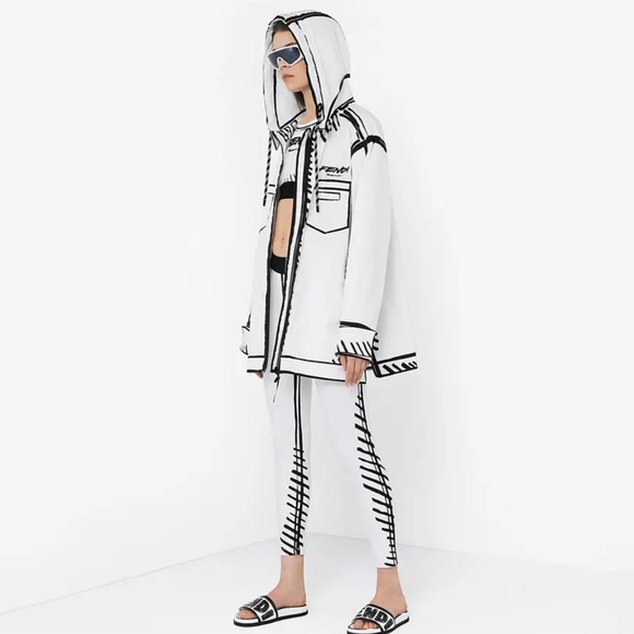 Fendi Roma Joshua Vides Tech Fabric Leggings XL - Picture 4 of 11